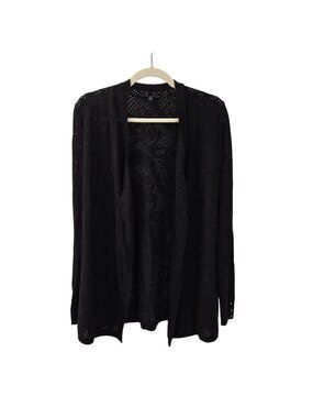 White House Black Market Open Crochet Knit Cardigan Sweater Size XS
